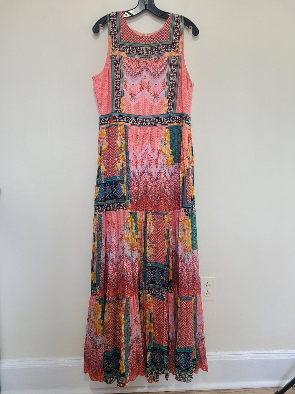 Anthropologie Bhanuni by Jyoti Alessandra Maxi Dress Pink size 14